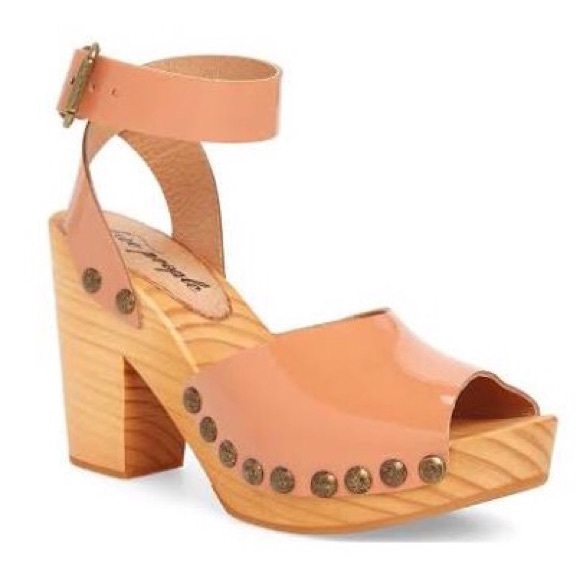 new Free People ❤︎ Pasadena Patent Leather Ankle Strap Clogs ❤︎ Rose Pink - Picture 12 of 17